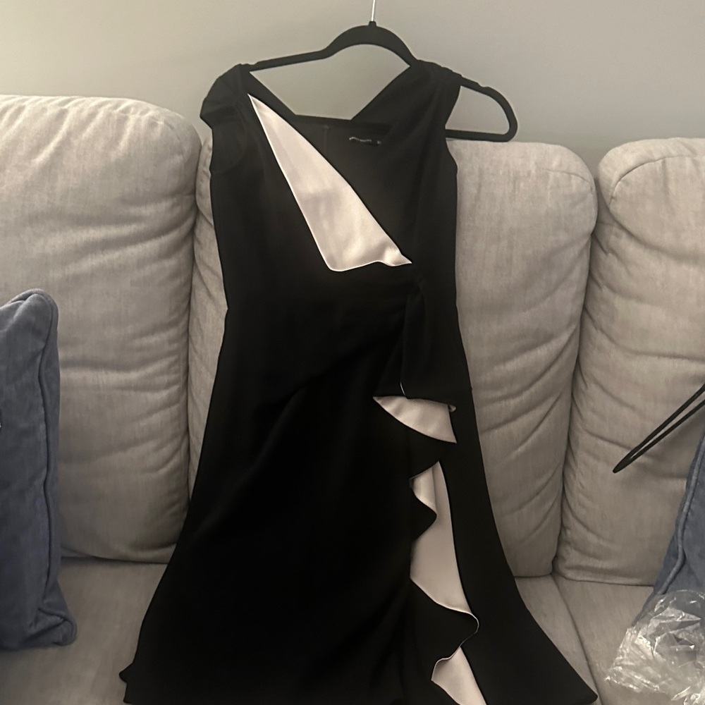 Karen Millen Black and White Asymmetrical Dress